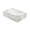 Kassatex Bathroom Accessories White & Acrylic Soap Dish 3 Kassatex Bathroom Accessories White & Acrylic Soap Dish
