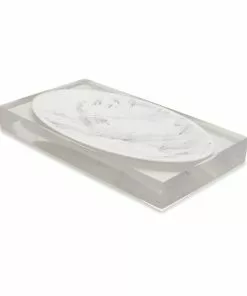 Kassatex Trays White & Acrylic Tray