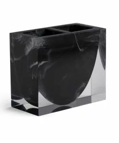 Kassatex Black & Acrylic Toothbrush Holder Bathroom Accessories