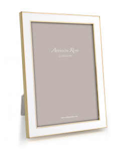 Addison Ross Frame Enamel White And Gold - Available In 3 Sizes