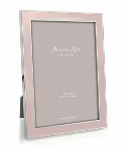 Addison Ross Frame Enamel Light Pink And Silver - Available In 2 Sizes
