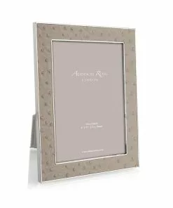 Addison Ross Frame Faux Ostrich Shadow & Silver