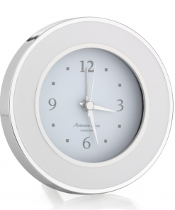 Addison Ross Alarm Clock White And Silver (Round) Gifts By Occasion