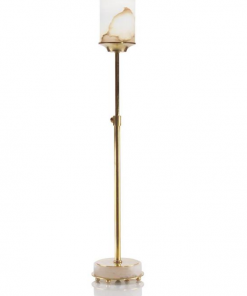 John Richard Decorative FLOOR LAMP HONEY BRASS & ALABASTER BUFF