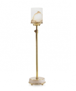 John Richard Decorative FLOOR LAMP HONEY BRASS & ALABASTER BUFF