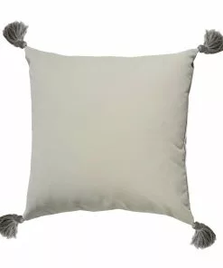 GABBY HOME ALMOND VELVET WITH PEWTER TASSEL PILLOW