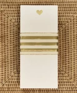 Black Inc CA BUCK NOTEPAD GOLD FOIL HEART