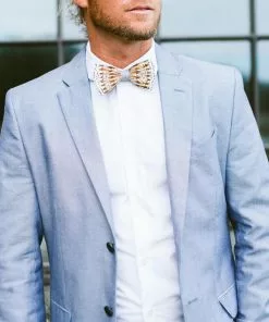 Brackish FEATHER BOW TIE - GREY BOBWHITE Gifts By Occasion