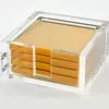 Tizo Design Gold Lucite Coaster Set