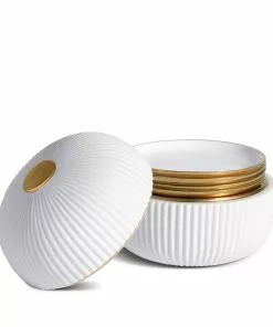 Gifts By Occasion Ionic Box + Plates By L'Objet (Set Of 4)