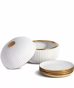 Gifts By Occasion Ionic Box + Plates By L'Objet (Set Of 4)
