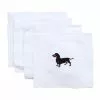 Lettermade Dachshund Linen Cocktail Napkins