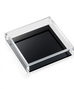 JR William Napkin Tray Acrylic Luncheon With Black Bottom