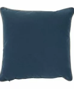 GABBY HOME LUX LEATHER CHAMBRAY PILLOW