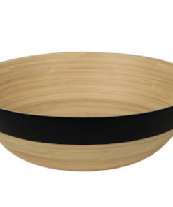 Albert L. Punkt Gifts By Occasion BOWL BAMBOO MATTE BLACK LARGE