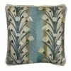 Signature Pillows Anthem Embroidered Teal Flowers Pillow