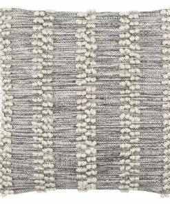 Annie Selke Company Host/Hostess HOBNAIL STRIPE GREY INDOOR/OUTDOOR DECORATIVE PILLOW