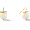 Catherine Canino Jewelry MEDIUM PEBBLE PEARL EARRING (WHITE + GOLD) By Catherine Canino Gifts By Occasion