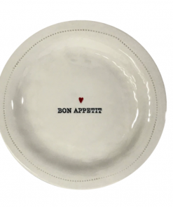 Honestly Goods Gifts By Occasion ROUND PORCELAIN DISH "Bon Appetit"