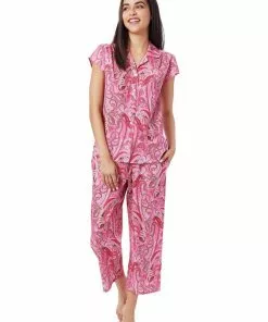 The Cat's Pajamas Pretty In Paisley Luxe Pima Capri Pajama