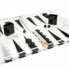 Tizo Design Black And White Lucite Backgammon Set