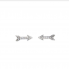 Vintage La Rose Pave Diamond Arrow Stud Earrings