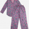 Print Fresh Flamenco Long Sleep Set - Fuchsia
