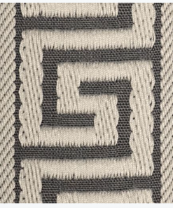 Gate House Furniture Luggage Rack-Ivory Frame With Grey/Taupe Greek Key Straps 1 Gate House Furniture Luggage Rack-Ivory Frame With Grey/Taupe Greek Key Straps