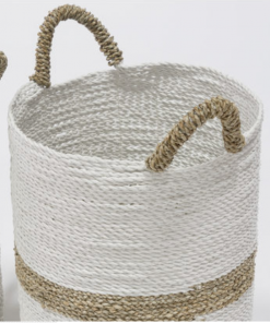 Palecek White & Natural Seagrass Basket Gifts By Occasion