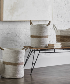 Palecek White & Natural Seagrass Basket Gifts By Occasion