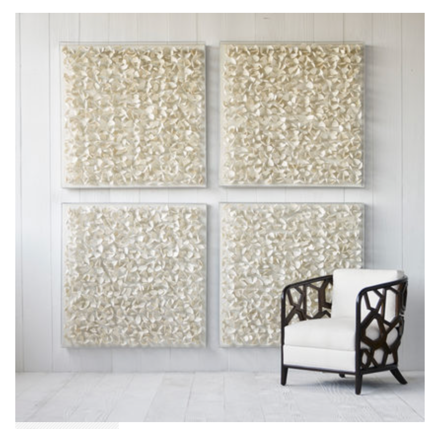 Palecek White Petals Artwork Gifts By Occasion Palecek White Petals Artwork Gifts By Occasion