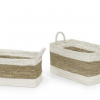 Palecek White & Seagrass Rectangular Basket - Available In 2 Sizes Gifts By Occasion 1 Palecek White & Seagrass Rectangular Basket - Available In 2 Sizes Gifts By Occasion