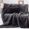 Evelyn Prelonge Smokey Grey FAUX FUR Throw