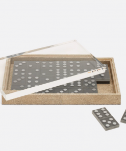 Pigeon & Poodle Domino Set (Silver Shagreen) Gifts By Occasion