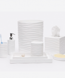 Pigeon & Poodle Bath Collection Lacquered Wave (White)