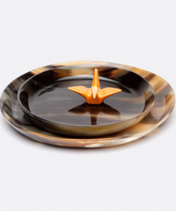 Pigeon & Poodle Horn Tray Round (Available In 2 Sizes)