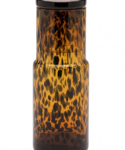 Pigeon & Poodle Bedside Carafe Cylinder Tortoise Shell Glass Host/Hostess