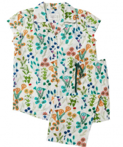 The Cat's Pajamas Gifts By Recipient Botanical Luxe Capri Pajama Set