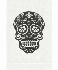 ANALI INC Gifts By Occasion GUEST TOWEL SUGAR SKULL