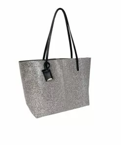 Linde Gallery Shagreen Suede Small Tote Bag (Taupe)