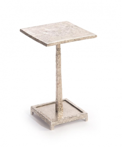 John Richard Side Tables MARTINI TABLE TEXTURED NICKEL