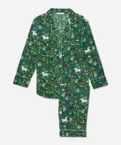 Print Fresh Unicorn's Garden Long Sleep Set