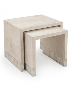 John Richard Side Tables NESTING TABLES GESSO FINISH