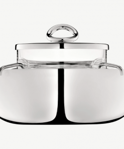 CHRISTOFLE VERTIGO LARGE SILVER-PLATED CAVIAR SERVING SET