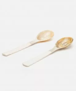 Serving Spoon 2-Piece Set Halette Natural By Blue Pheasant