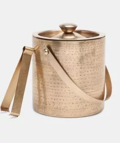 Ice Bucket Antique Brass By Blue Pheasant