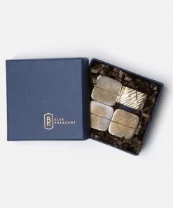 Gifts By Occasion Card Holder Silver Cube Zachary Tarnished By Blue Pheasant (Set Of 4)