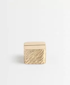 Card Holder Gold Cube Zachary By Blue Pheasant (Set Of 4) Gifts By Occasion