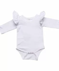 Mila And Rose Flutter White Bodysuit