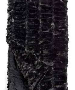 Fabulous Furs Throw Mink Faux Fur Onyx